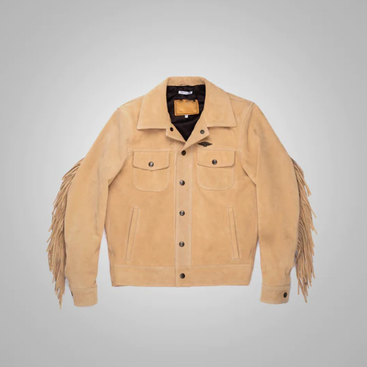 New Native American Brown Western Leather Jacket For Men