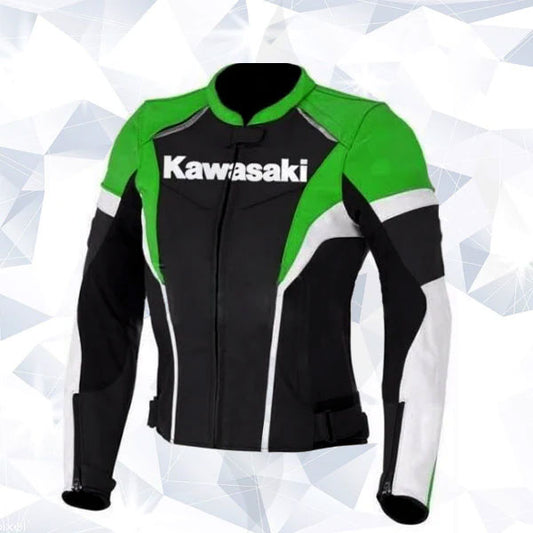 Kawasaki Ninja Armor Cowhide Leather Jacket Men Motorcycle Featured