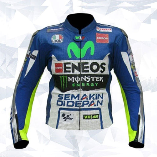 Valentino Rossi Yamaha Movistar Motogp Leather Motorbike Jacket