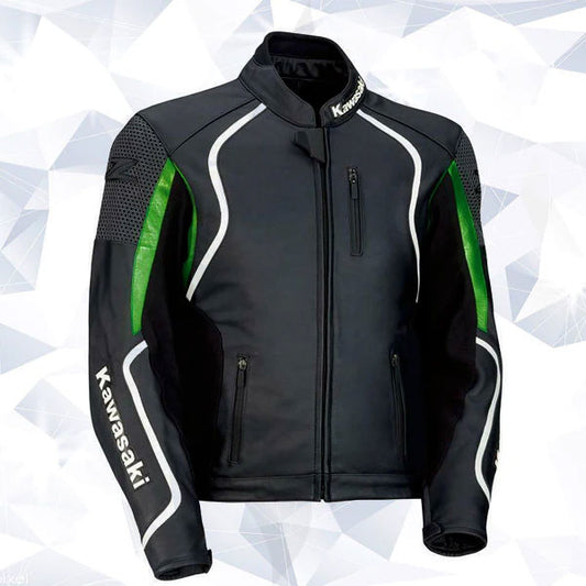 GENUINE KAWASAKI Z RIDER RACING PREMIUM LEATHER MOTORCYCLE JACKET