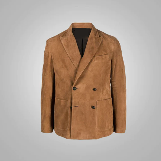 brown suede leather jacket