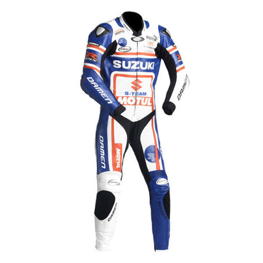 SUZUKI Motorcycle Branded Sport Leather Suit