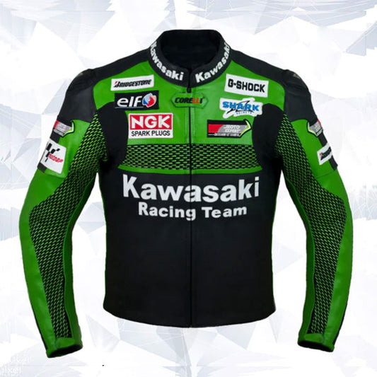 PROFESSIONAL MOTORCYCLE RACING TEAM LEATHER JACKET (WITH A HUMP) (COLLECTIBLE)