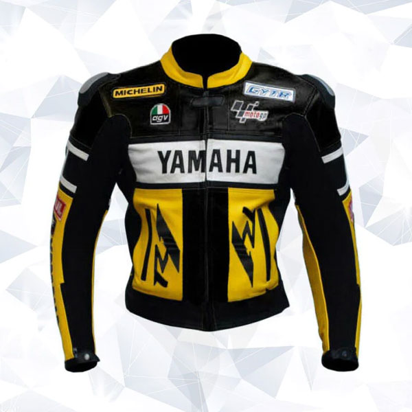 Handmade Mens Yamaha Cowhide Racing Leather Jacket