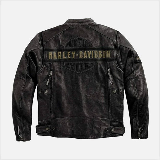 Harley Davidson Jacket Motorcycle Vintage Jacket Black Leather Jacket