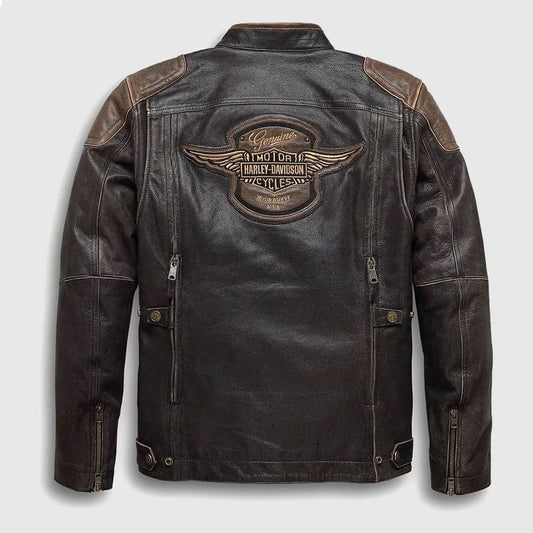 Men’s H-D Triple Vent System Trostel Leather Jacket
