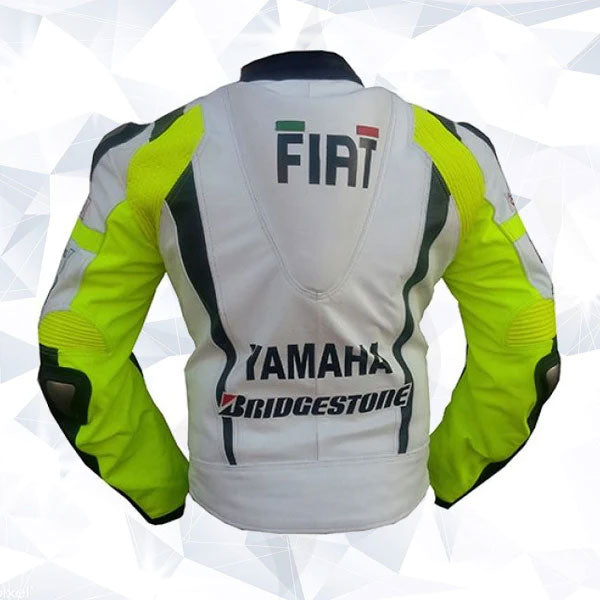 VR46 Yamaha Fiat Motorcycle Leather Jacket Motogp Jacket