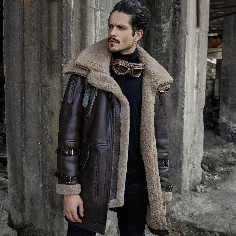 B3-Flight-Jacket-Mens-Shearling-Aviator-Fur-Long-Coat