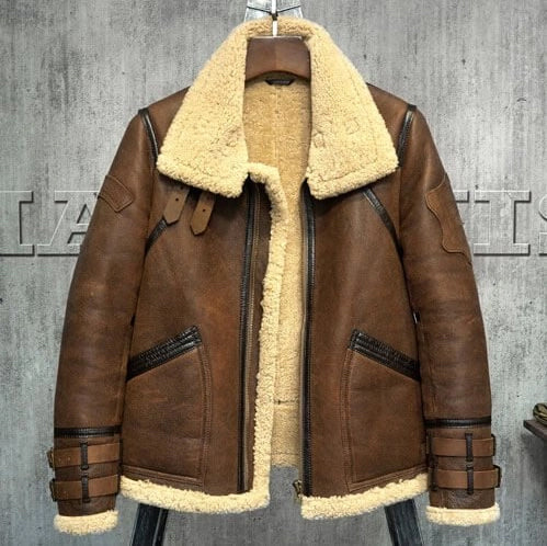 Men’s Flight Aviator B3 Shearling Leather Jacket