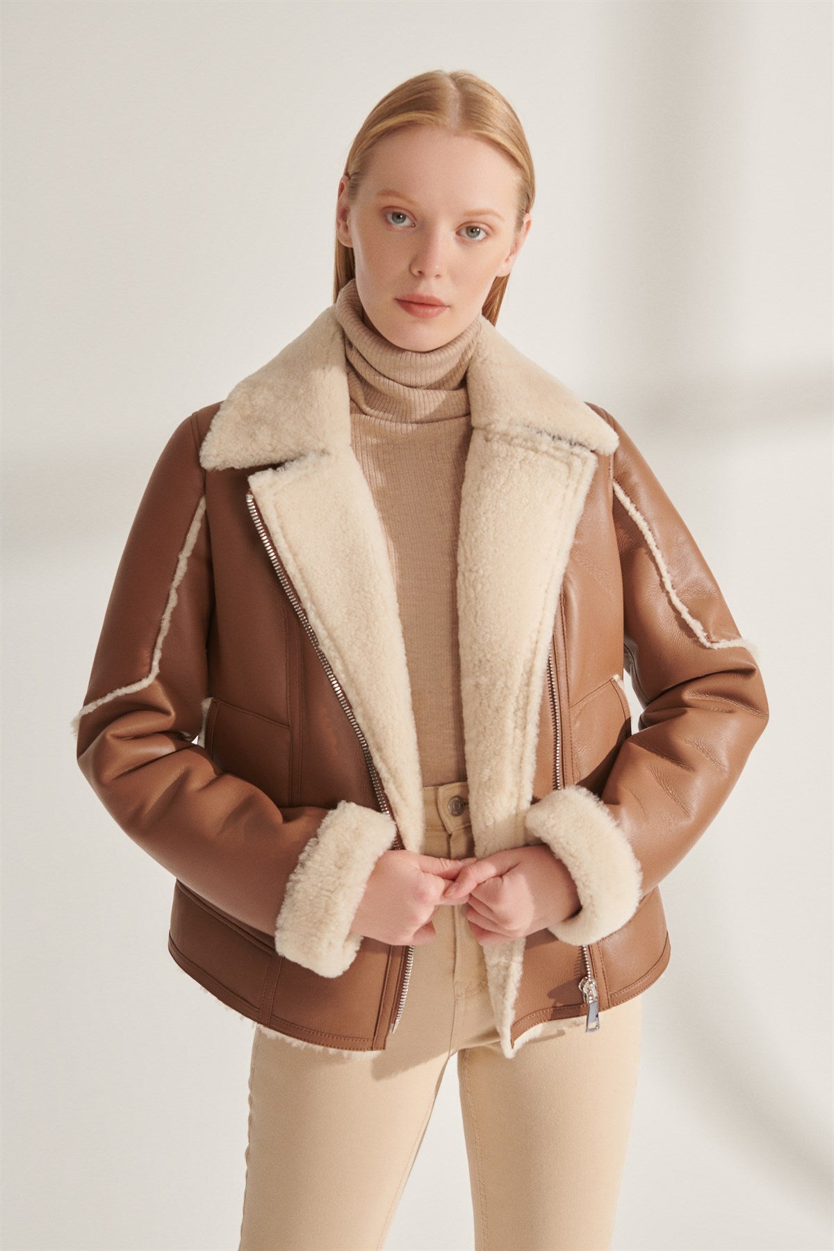 Women Shearling Leather Jackets